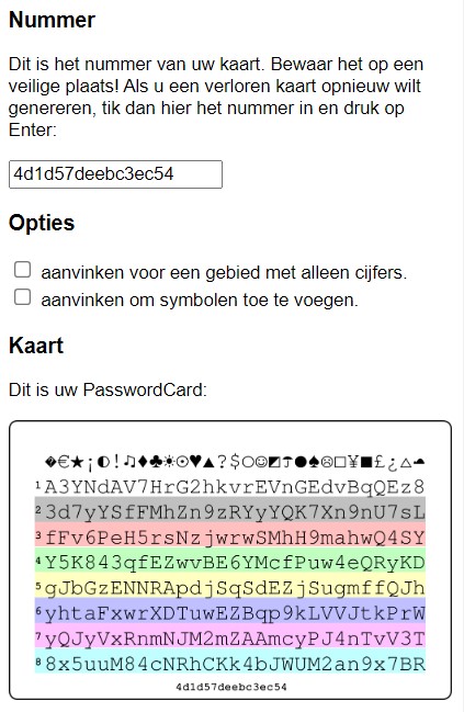 passwordcard